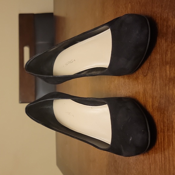 gorgeous Via Spiga 'Farley' 4" Suede Wedge Heeled Pumps $225 - Picture 3 of 10